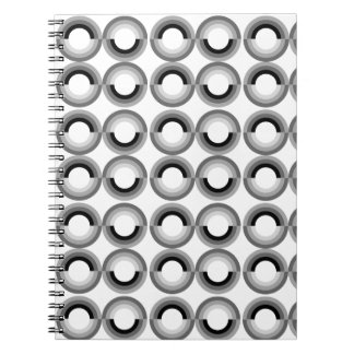 Goth Regenbogen-gewundenes Notizbuch Notizblock