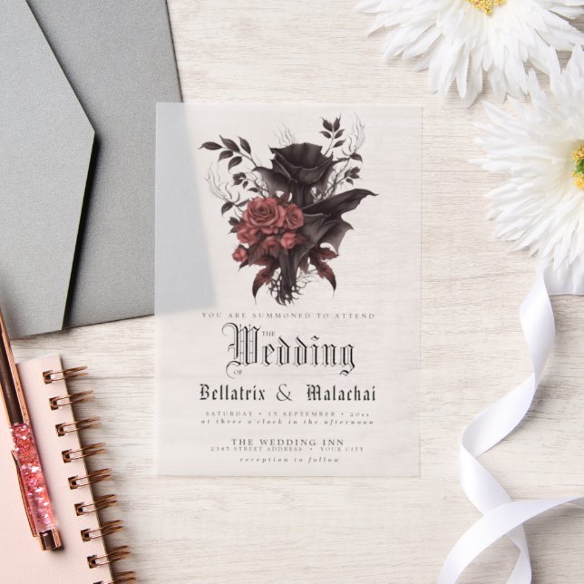 Goth Rosewood Black Rose (Hochzeit)