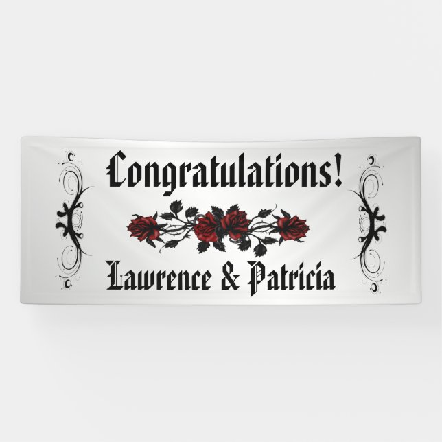 Goth Rote Rose Banner (Horizontal)