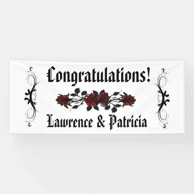 Goth Rote Rose Banner (Horizontal)