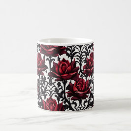 Goth Rote Rosen on White Background #1 Kaffeetasse