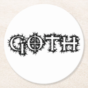 Goth Runder Pappuntersetzer