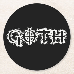 Goth Runder Pappuntersetzer