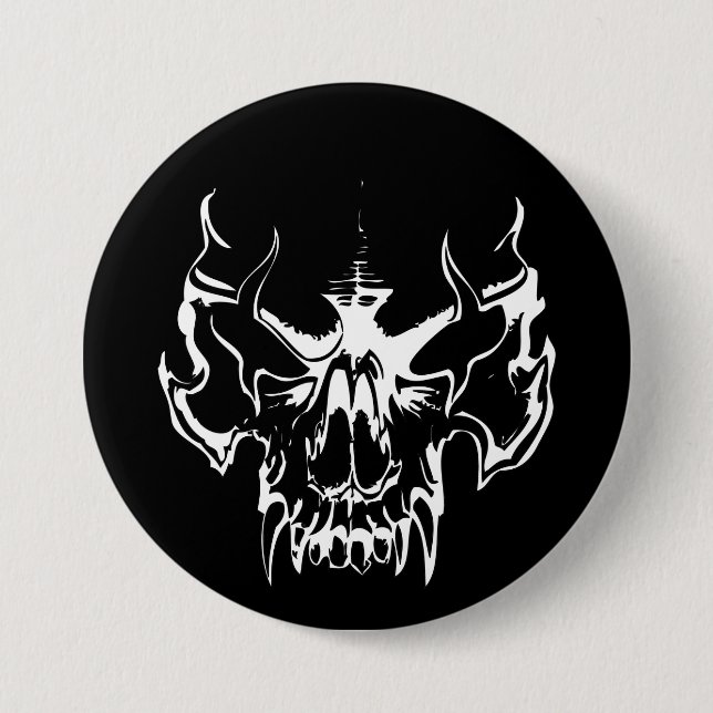 Goth Schädel Button (Vorderseite)
