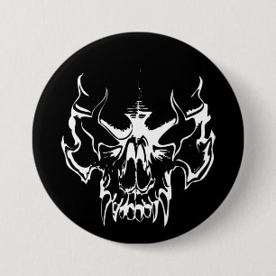 Goth Schädel Button