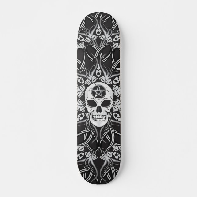 Goth Schädel Skateboard (Vorne)