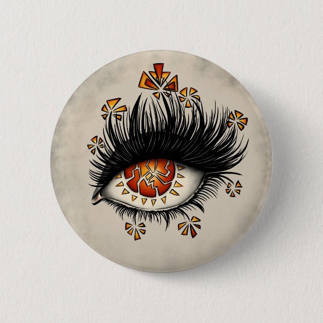Goth seltsame augenkunst witzig button (Vorderseite)