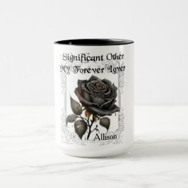Goth Significant Andere Black Rose Tasse
