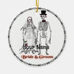 Goth Skeleton Wedding Ornament