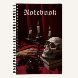 Goth Skull Altar Spooky Horror Halloween Notizbuch