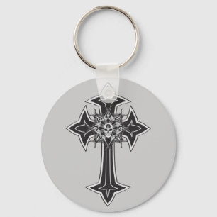 Goth Skull Cross Schlüsselanhänger