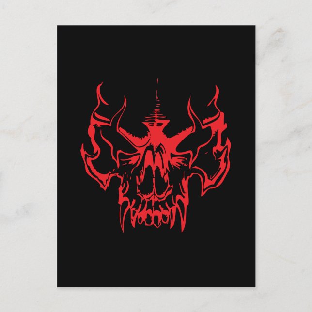 Goth Skull Postkarte (Vorderseite)