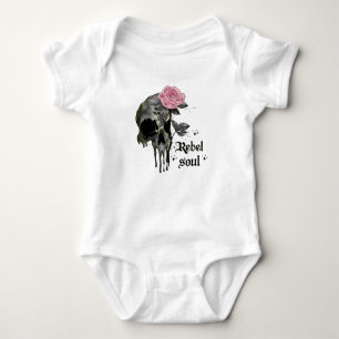 Goth Skull   Rebel-Soul Baby Strampler