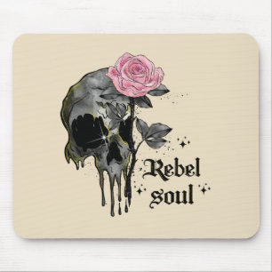 Goth Skull   Rebel-Soul Mousepad