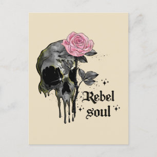 Goth Skull   Rebel-Soul Postkarte