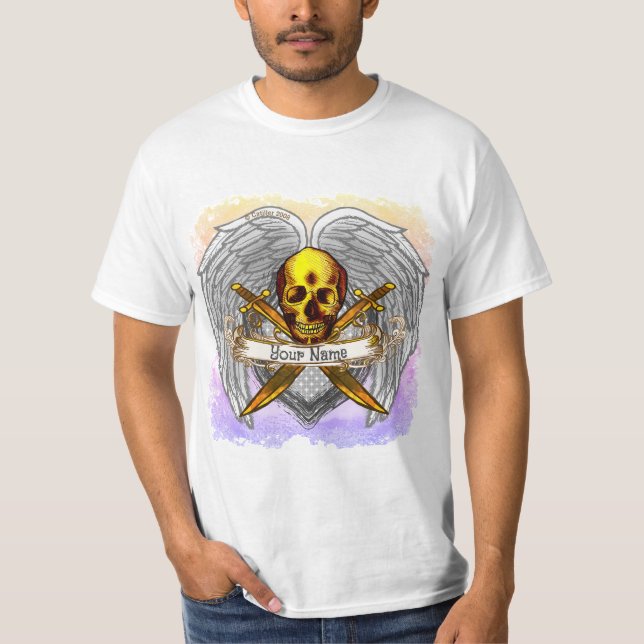 Goth skull Warrior  t-shirt (Vorderseite)