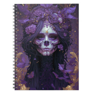 Goth Skull Woman Dark Fantasy Art Notizblock