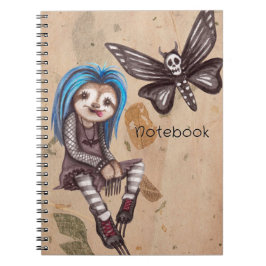 Goth Sloth Notebook | Dark and Quirky Journal Notizblock