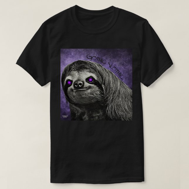 Goth Sloth T-Shirt (Design vorne)