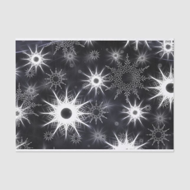 Goth Snowflake Tissue Paper Seidenpapier (Vorderseite)