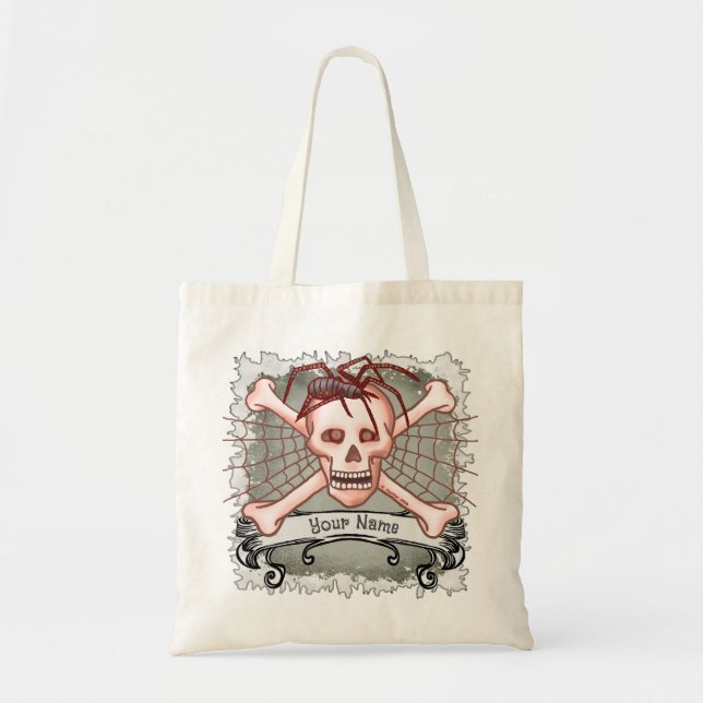 Goth Spider Skull Totbag Tragetasche (Vorne)