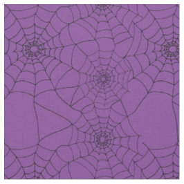 Goth Spider Webs Cobwebs Lila Gemustert Stoff