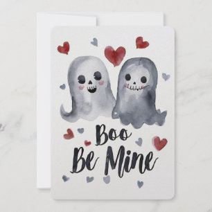 Goth Spooky Valentine Gespenster mit Herz Feiertagskarte