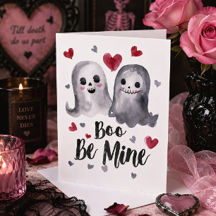 Goth Spooky Valentine Gespenster mit Herz Feiertagskarte