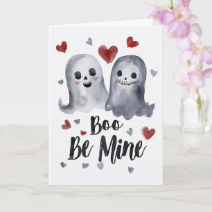 Goth Spooky Valentine Gespenster mit Herz Karte