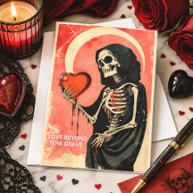 Goth Spooky Valentine Grim Sensenmann mit Herz