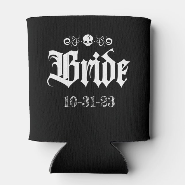 Goth Spooky Witchy Halloween Bride Dosenkühler (Rückseite)