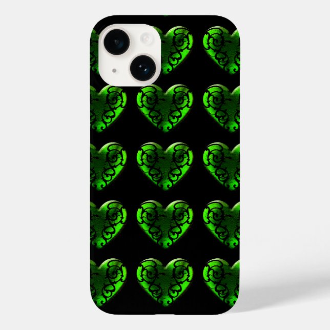 Goth St. Patrick's Day Green Heart iPhone 6 Fall Case-Mate iPhone Hülle (Rückseite)