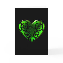 Goth St. Patrick's Day Green Heart