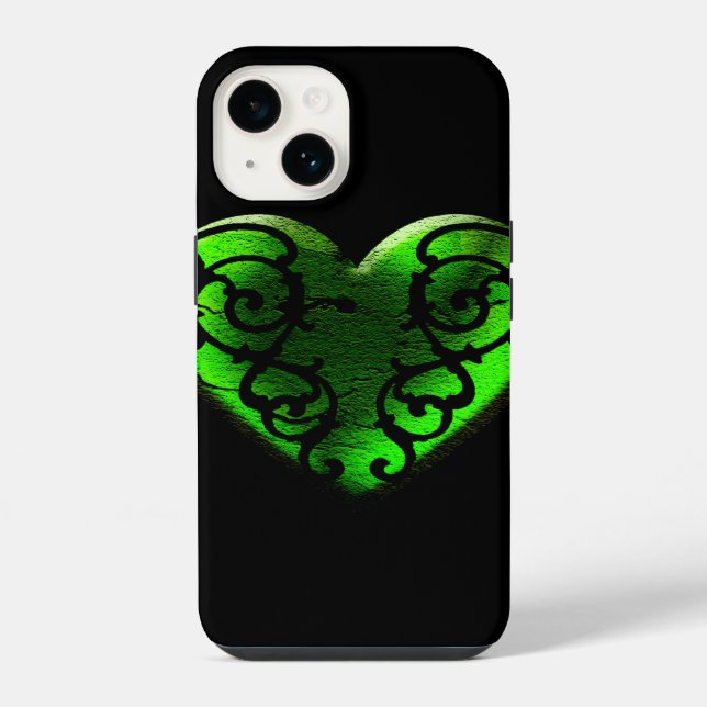 Goth St. Patrick's Day Grüne Herz iPhone 6 Hülle (Rückseite)