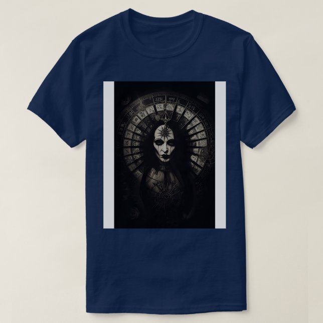 Goth Style Tarot finster Rad of Fortune 2 T-Shirt (Design vorne)