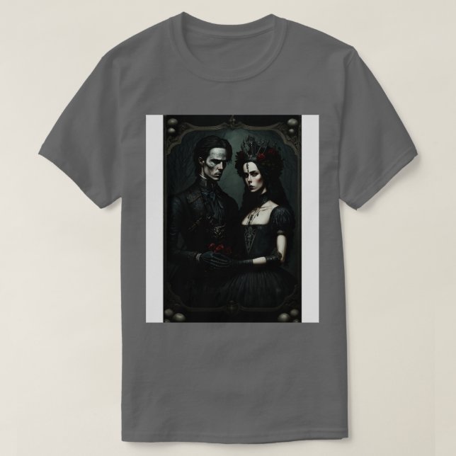 Goth Style Tarot Lovers T-Shirt (Design vorne)