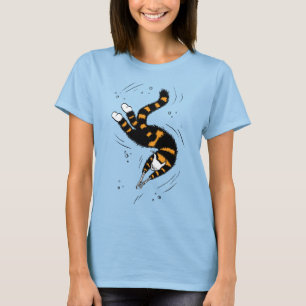 Goth Swimming Cat Skelett T-Shirt