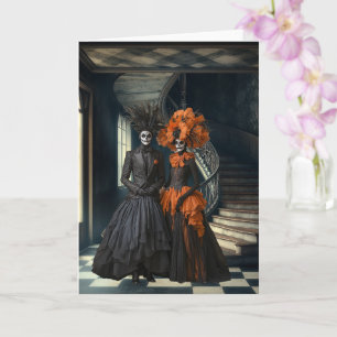 Goth Tag der Toten Paar   Surrealistische Kunst Karte