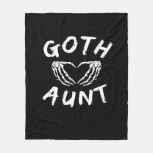 Goth Tante Funny Emo Tante Punk Niedlich Skelettha Fleecedecke