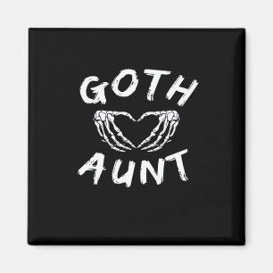 Goth-Tante Punk-Skelett-Herz-Hände Gothic-Design Magnet