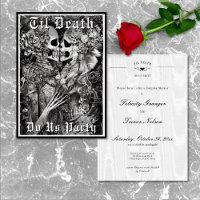 Goth Til Death Do Us Party Skeleton Paare Dusche