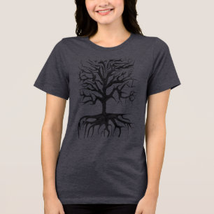 Goth Tree Halloween Tree Tri-Blend Shirt
