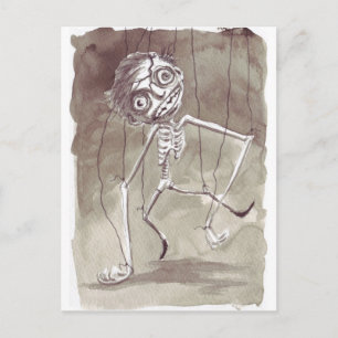 Goth Ugly Puppet Postkarte