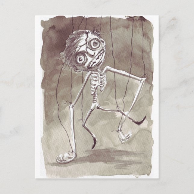 Goth Ugly Puppet Postkarte (Vorderseite)