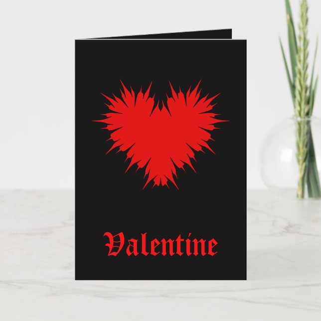 Goth Valentinsgruß Feiertagskarte (Vorderseite)