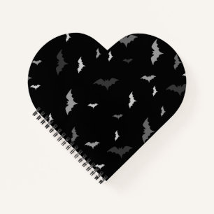 Goth Vampire Fledermäuse Herzform Spiral Notebook Notizbuch