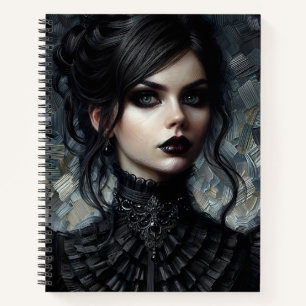 Goth Viktorianisch Woman Portrait Notizbuch