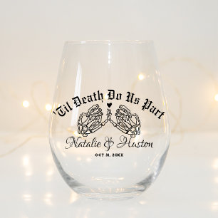 Goth Wedding Personalisiert Bridesmaids bis zum To Weinglas Ohne Stiel