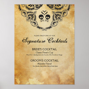 Goth Wedding Signature Cocktail Signature Hallowee Poster