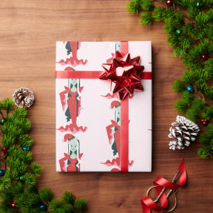 goth weihnachten horror weihnachtsmann vampir frau geschenkpapier